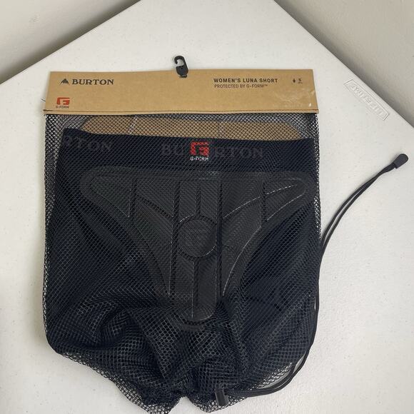 Burton Women’s Size Small Luna Short Protected By G-Form New Open Box Black Dry - Picture 1 of 8